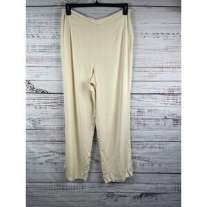 Vintage Talbots Pants 14 White Pure Silk Lined Dress Formal Work Career MobWife